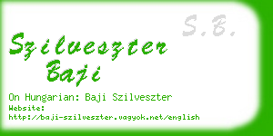 szilveszter baji business card